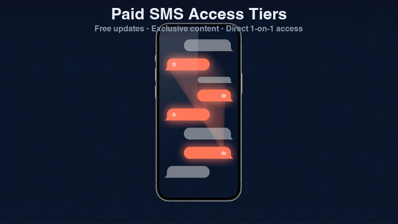 Paid subscriber tiers diagram showing Free, $5-10, $15-30, and $99+ tiers with value increasing upward